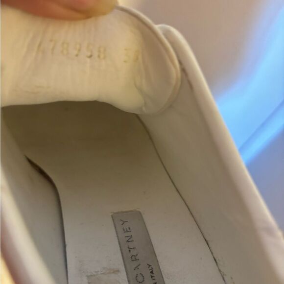 Stella McCartney Sneak Elyse Platform Sneakers leather colorblock heels striped - Picture 5 of 8